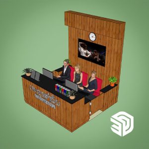Sketchup Design - ITECC Mall Info Counter