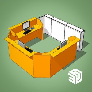 Sketchup Design - ITECC Mall Cashier Counter F6