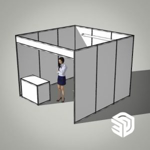 Sketchup Design - Exhibition Partion room