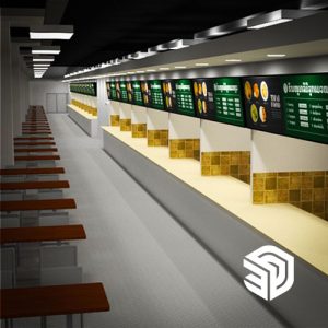 Sketchup Design - Food Court Lao-ITECC