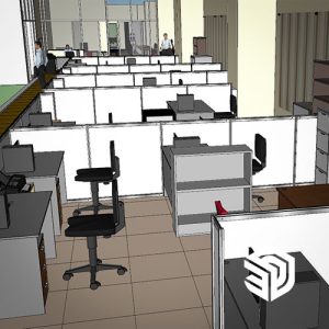Sketchup Design - ITECC Office 2nd Floor