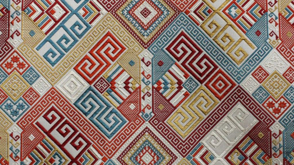 Naga Motif ลายนาค ผ้าทอลายพื้นเมือง การทอหัตถกรรมลาว ของประเทศลาว