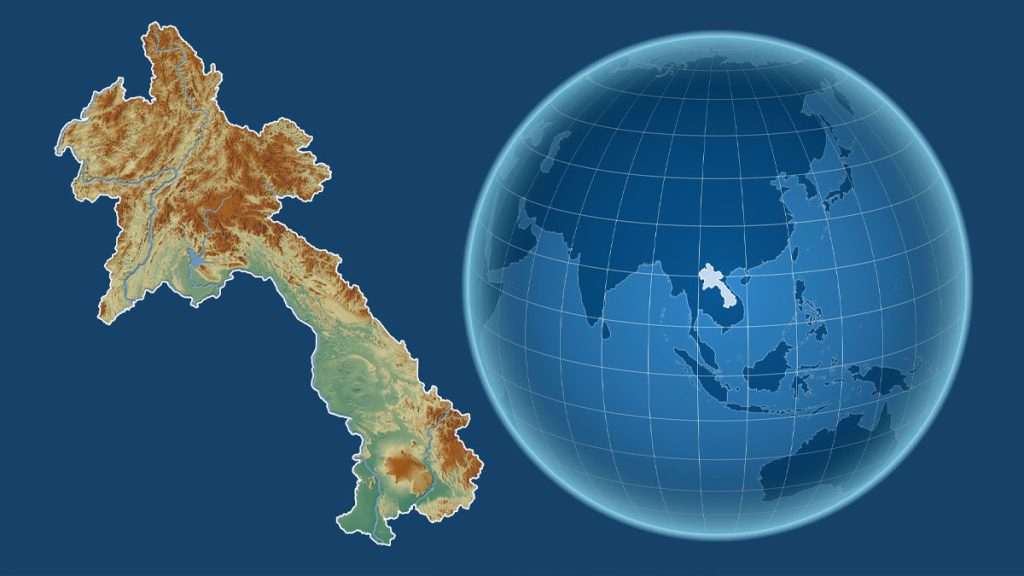 แผนที่ภูมิภาค สปป. ลาว