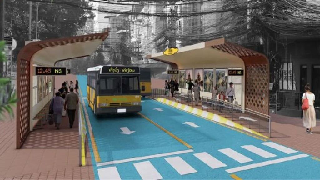 ลาวก่อสร้างรถเมล์ด่วนพิเศษ BRT