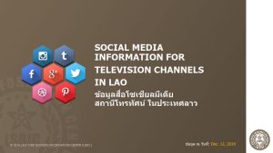 Social Media Info for TV in Laos 2016