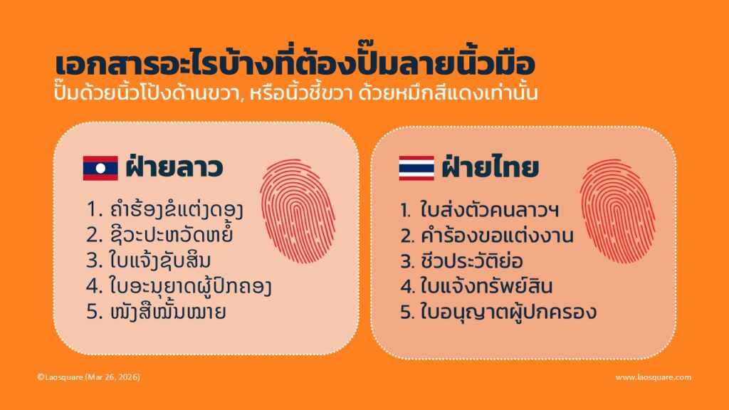 เอกสารอะไรบ้างที่ต้องปั๊มลายนิ้วมือ